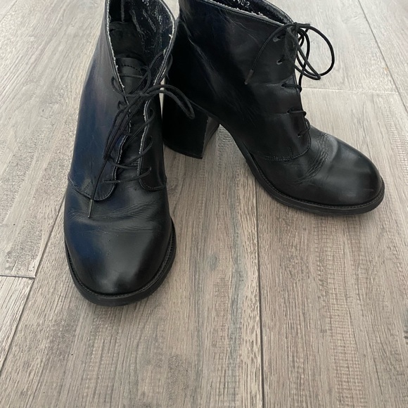 Black Leather Ankle Boots - Picture 6 of 6